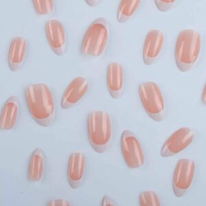 Almond Stick-On French Nails