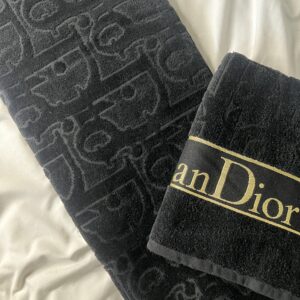 Dior Black Towel Set